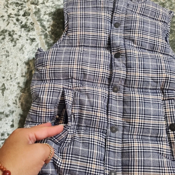 Janie & Jack Plaid Puffer Vest - Picture 2 of 5